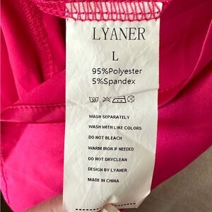 Dress with adjustable straps. String for slit adjustment